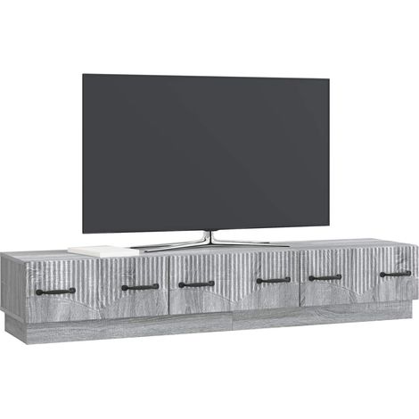 Maison Exclusive - Mobile TV Grigio Sonoma 147 x 34,5 x 27 cm Legno ingegnerizzato