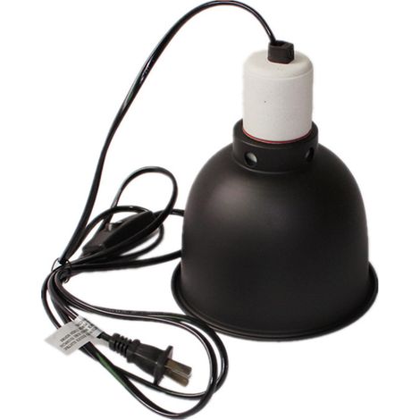 [13R] Lampe pour reptiles de 14 cm avec fonction chauffante, lampe UVB avec abat-jour noir, cordon de 1,8 mètre avec interrupteur, pinces multifonctions (1/5)