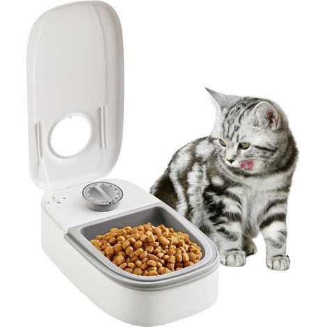Automatischer Futterautomat für Hunde und Katzen, mit 48-Stunden-Timer, Katzen- und Hundenapf (350 ml) (1/4)