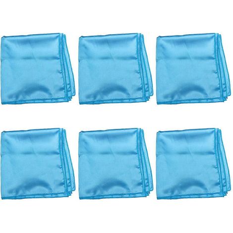 Serviettes de table en satin rose, lot de 5, lavables. (1/5)