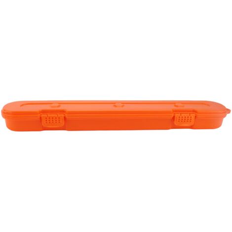 Boîtier de Rangement pour Chaîne de Tronçonneuse Orange - Organiseur de Chaînes Outils de Jardin - (1/5)