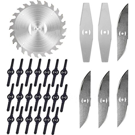 Coupe Bordure Lame De Rechange, Coupe Bordure Sans Fil, Métal Debroussailleuse Electrique, Accessoires pour Coupe Bordure Sans Fil Garniture (1/5)