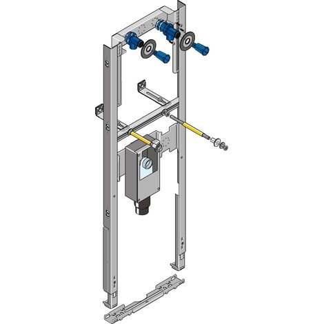 Élément de montage Huter WT pour entrée de siphon UP ou chaude, construction solide/porte, avant et intérieur,