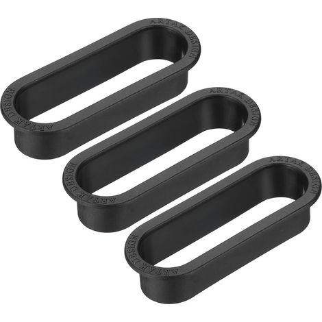 4 Inch Passe-câble Ovale Pour Bureau, 3 Pièces Passe-câble En Plastique Pour Gestion Des Câbles Pour Bureau Et Maison, Noir (1/5)