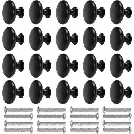 royaluxe - Boutons de Porte Boutons de Tiroir 20pcs Vintage Poignées Boutons de Meuble pour Placards de Cuisine, Chambre, Poignée Ronde de Champignons Boutons D'armoire, Unique Trou Rond avec Vis (1/5)