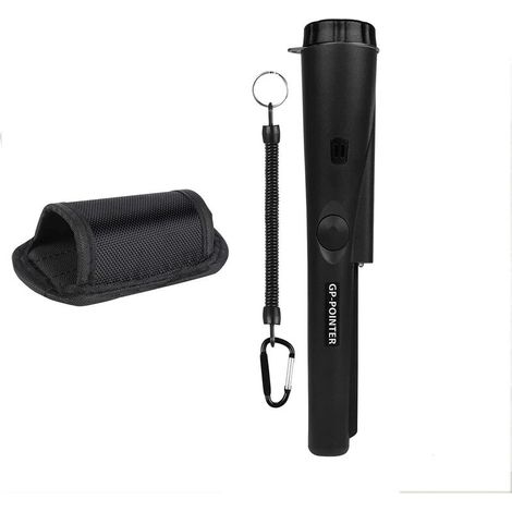 Détecteur de métaux portable, balayage 360°, vibration, alarme lumineuse, -20/-60 ℃, noir