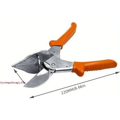 1pc Ciseau à onglets, 45-135 degrés, Verrouillage sécurité, Coupe PVC plastique moulures, Outil menuiserie bricolage (1/4)