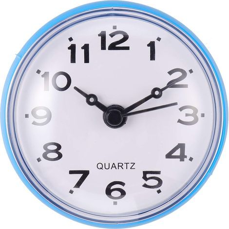 Indoor Outdoor Waterproof Wall Clock, 1PCBattery Operated Quality Quartz Round Clock for Outdoors/ Pool/ Patio/ Home- Blue (1/5)