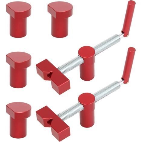 2 Stück roter 60-mm-Bankhaken, schnelle Befestigung, robust und einfach zu bedienen, Werkbank-Klemmvorrichtung, Werkbank-Zubehör, geeignet für Hobel-Klemmvorrichtungen (1/5)