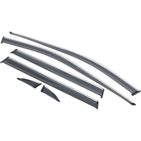 Lot de 6 déflecteurs de pluie et de soleil pour vitres avant, couleur fumée, compatibles avec RAV4 2019-2020 (1/5)