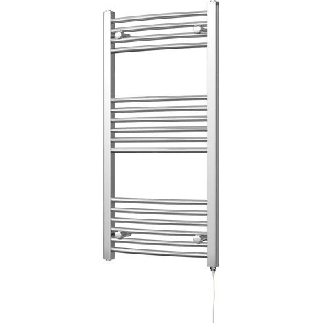 Zennor - Chrome Electric Towel Rail H1000mm x W500mm Curved 200w Standard (1/3)