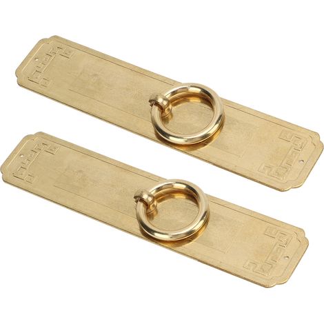 Poignées anciennes lot de 2, 16cm, laiton rétro style Ming Qing, tirage pour porte d'armoire, fenêtre ou tiroir, trou unique, finition vieillie (1/5)