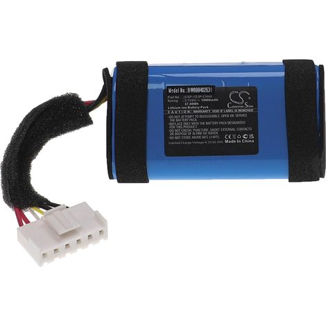 vhbw Battery compatible with JBL Charge 5 Loudspeaker (10000mAh, 3.7 V, Li-Ion)