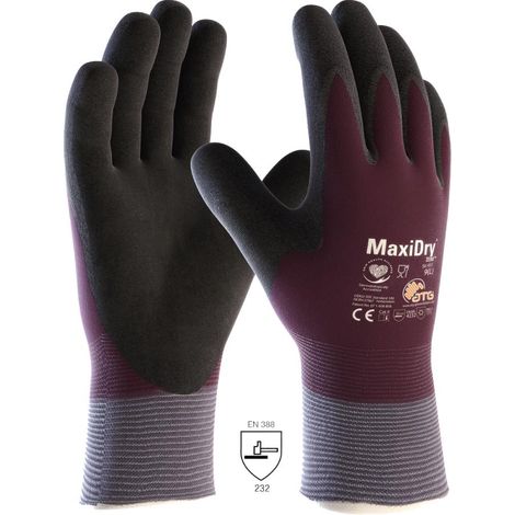 MaxiDry® Zero™ Nylon-Strickhandschuhe (56-451 HCT), SB-Verpackung, Lila/Schwarz (1/5)