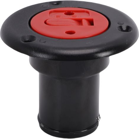 Remplisseur pont bateau avec chaîne inox et joint torique – Essence carburant eau diesel yachts camping-cars camions tracteurs remorques noir (1/5)