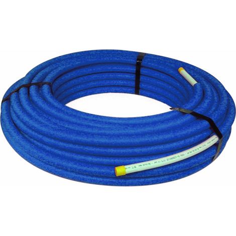 Aluverbundrohr 6 mm Isolierung Blau 20 x 2 mm / Fußbodenheizung 50 Meter