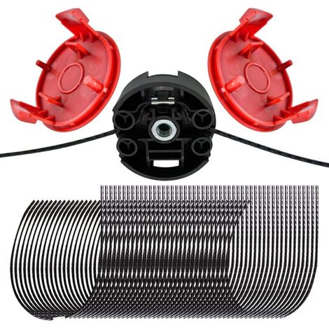 F016800431 Trimmer Line 37 cm x 3.5 mm for AFS 23-37 Trimmer, Trimmer Head F016F04839, Spool Cover F016F04841 (50 pieces + 2 + 1) (1/4)