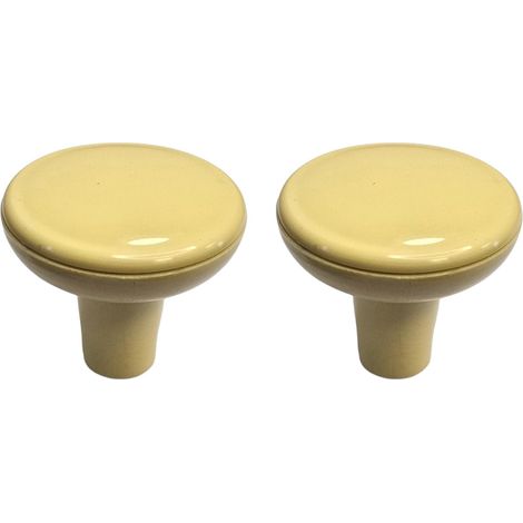 2x Bouton de meuble en plastique diamètre 34 mm Universel Placard Porte Cuisine Armoire Tiroir Buffet Maison, pin (1/4)