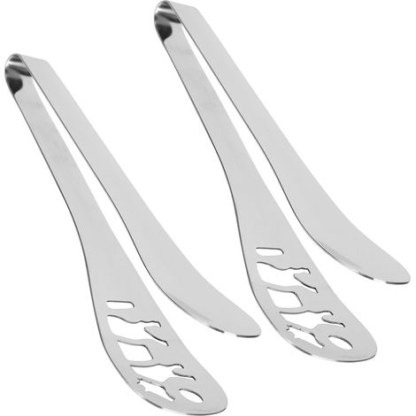 2 Stück verdickte, hitzebeständige Grillzange aus Edelstahl 304 für Steaks, Grills und Backwaren (1/5)