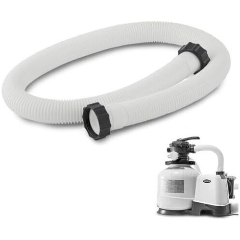 Tuyau de Piscine 38 mm, 150cm Tuyau de Rechange pour Piscine, Flexible pour Pompe de Piscine et Aspirateur, pour Pompe de Filtration pour Intex