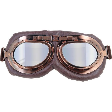 Lunettes De Moto - Lunettes Pilote Rétro Style Cruiser - Verres Polycarbonate - Sangle Réglable - Pour Moto Vélo Conduite Extérieure - 1 Pièce (1/5)