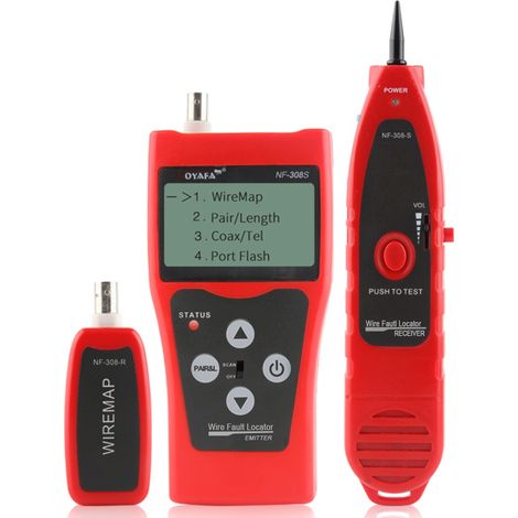 Localisateur de défauts de câbles NOYAFA NF-308S, testeur de câbles réseau/téléphoniques/coaxiaux, anti-interférences et sans bruit. (1/5)