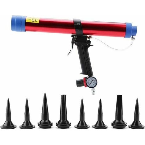 Pistolet À Cartouche Pneumatique 1/4 - Capacité 300 À 600 Ml - Pour Calfeutrage Polyvalent Bricolage Rénovation - 1 Pièce (1/5)