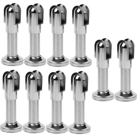 10 supports de cloison pour toilettes publiques, pieds toilette (1/5)
