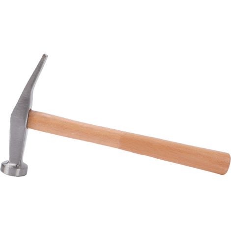 Marteau de cordonnier avec manche ergonomique en bois, 25 cm, en acier inoxydable antirouille, blanc (1/5)