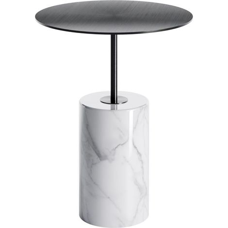 Mesa auxiliar Steinberg Serie 541, con base de mármol, redonda,
