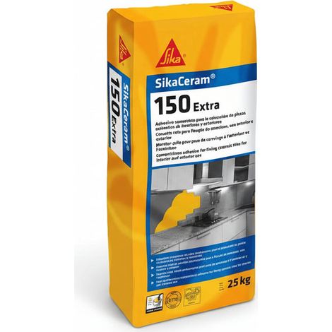SikaCeram®-150 Extra  Cemento cola Gel multiusos de alta calidad Saco 25 kg / Gris (1/5)