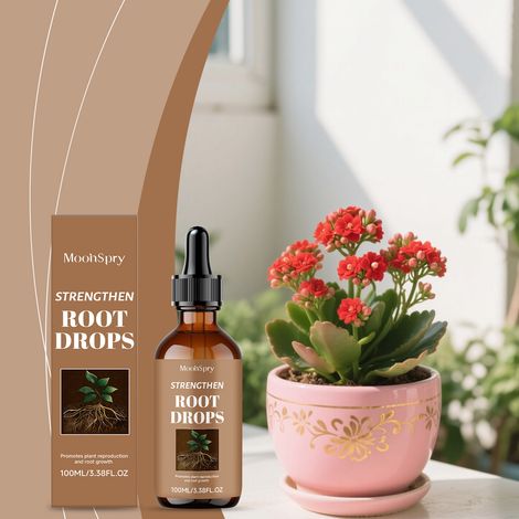Gouttes pour l'enracinement des plantes, supplémentent les racines en nutriments pour une absorption facile, idéales pour l'entretien quotidien des plantes d'intérieur -- 100 ml (1/5)