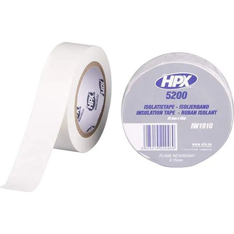 TAPE 5200 Nastro isolante in PVC, bianco, 15mm x 10m