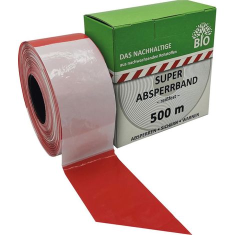 Cinta de barrera 500m rollo rojo / blanco bloqueado El duradero hecho de materias primas renovables