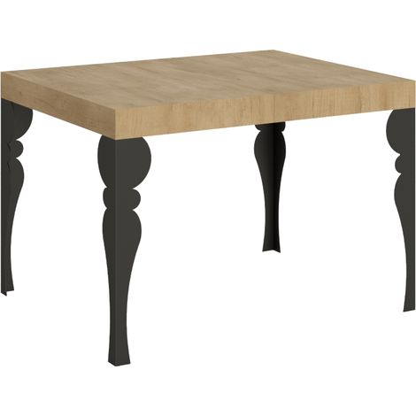 Tavolo allungabile 80x120/204 cm Paxon Quercia Natura telaio Antracite (1/4)