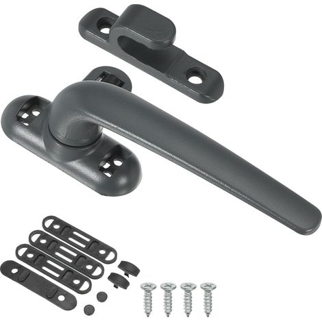 Poignée de fenêtre en alliage d'aluminium verrou de fenêtre gris (1/5)