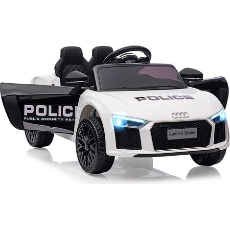 6V Elektro-Kinderauto Quad mit 2x 25W Doppelmotor, Dual-Traction, LED, USB, SD-Kartenleser, Fernsteuerung 2,4G, Softstart, Federung, Schwarz & Weiß (1/5)