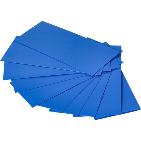 vhbw 10x Heat Shrink Tubing Suitable for Battery Cells - Shrink Wrap, 7.2 x 3 cm, Blue