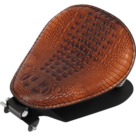 Cuscino per sella moto, in PU resistente, facile da installare, marrone (1/2)