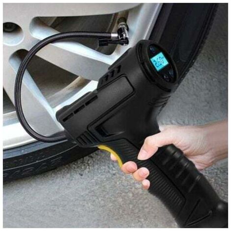 Gonflable Sans Fil Portable Gonfleur de Pneu 120W Compresseur d'Air Pompe de Pneu pour Voitures, Motos, Vélos avec Jauge de Pression Numérique LED 2000mAh pour Voiture Moto Vélo (1/4)