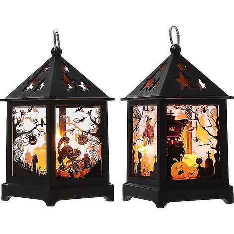 2 Halloween-Tischlampen für die Halloween-Dekoration