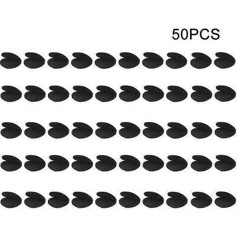 50 nahtlose, doppelseitige, selbstklebende Klettverschlüsse zur Befestigung von Laken und Teppichen, schwarz, einziehbare Halteflicken (1/5)