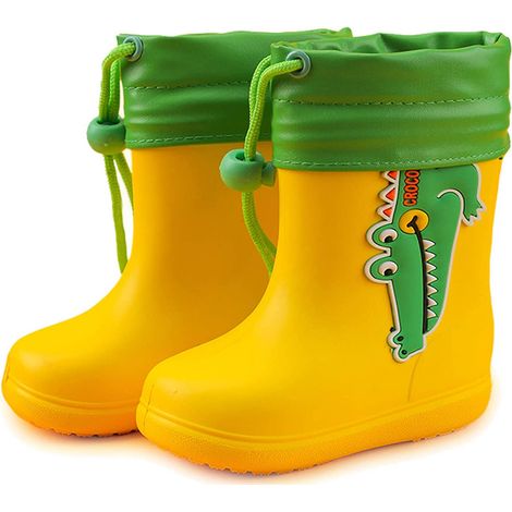 Bottes De Pluie Enfant - Caoutchouc Et EVA - Hauteur Mollet - Semelle Antidérapante - Pour Fille Et Garçon - Par Paire (1/5)
