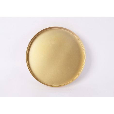 Dekotablett Metall Ø 24 x 2 cm gold Tablett