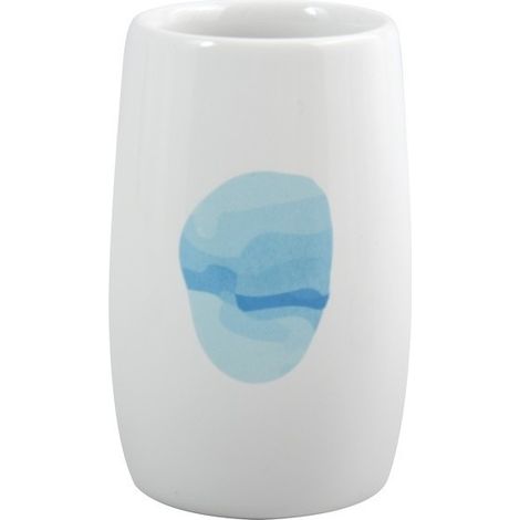 Gobelet Céramique WATERCOLOR Blanc & Bleu MSV (1/3)