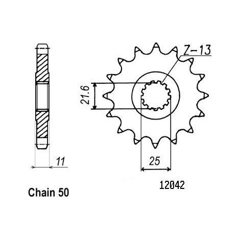 Pignon de sortie de boite Esjot pour Moto Yamaha 750 FZ Genesis