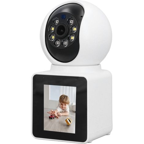 Caméra de sécurité pour appel vidéo bidirectionnel, sans fil WiFi, avec détection de mouvement, vision nocturne, prise UE 100-240 V (1/5)