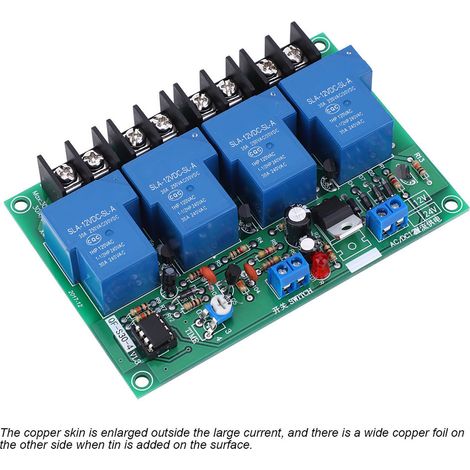 Carte de séquencement d'alimentation 4 canaux module contrôleur réglable 30A 0.5-4s (1/5)