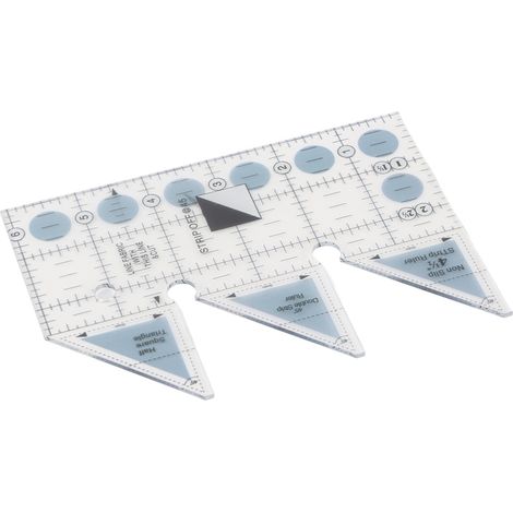 Dreiecks-Schneidelineal (45/60/90 Grad) aus rutschfestem, transparentem Acryl, Doppelbandführung für Patchwork und Nähen (1/5)