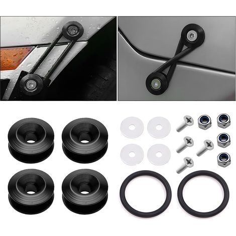 LOT de 2 Boulon de Pare-Chocs en Alliage Aluminium pour Voiture, Kit Fixation Rapide Libération Pare-Chocs, pour Automobile Véhicule(noir) (1/5)